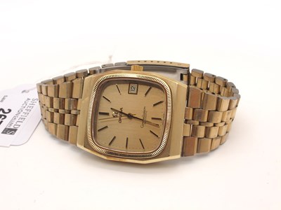 Lot 267 - Omega; A Gold Plated Constellation Automatic...