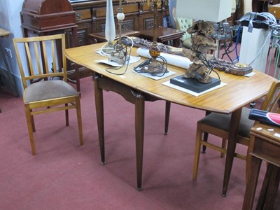 Lot 1507 - A XX century mahogany drop leaf table together...