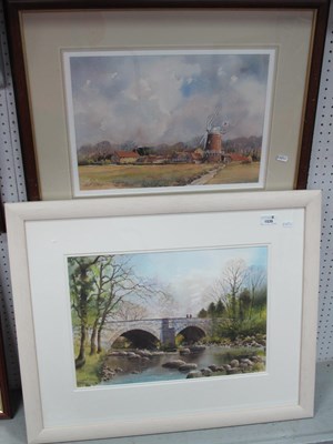 Lot 1539 - Geoff Kersey (Derbyshire Artist) 'Cley Mill,...