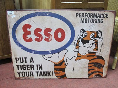 Lot 1009 - Esso 'Put a Tiger in Your Tank', metal wall...