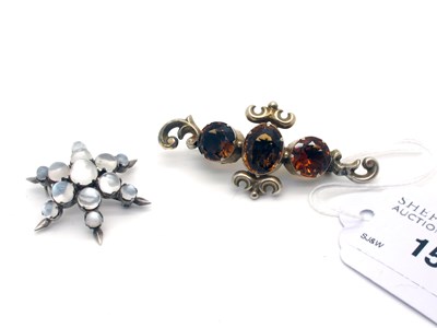 Lot 159 - A Victorian Style Moonstone Star Brooch,...