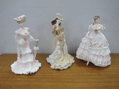 Lot 1271 - Coalport 'Lady Alice' and 'Helena' Figurines,...