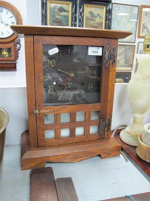 Lot 1459 - Los Alamos Eight Day Mantle Clock, in oak arts...