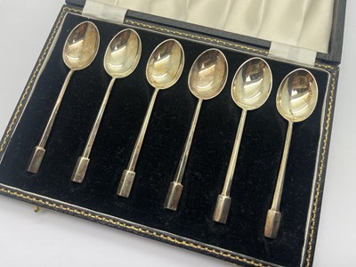 Lot 182 - A Set of Six Hallmarked Silver Teaspoons,...