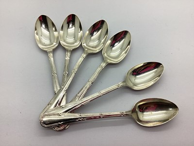 Lot 170 - A Set of Six Hallmarked Silver Coffee Spoons,...