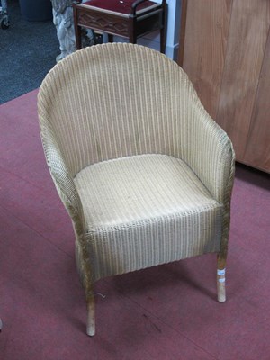 Lot 1583 - An Original 1930's Lloyd Loom 'Lusty' Armchair,...