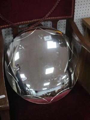 Lot 1535 - A Circa 1930's Art Deco Style Circular Mirror,...