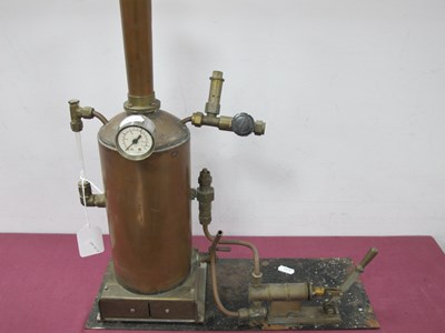 Lot 352 - Scratch Built Brass/Copper Perpendicular Steam...