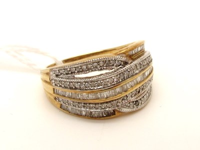 Lot 198 - A Modern TGGC 9ct Gold Diamond Set Dress Ring,...