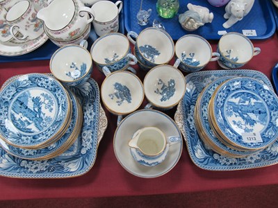 Lot 1213 - Wedgwood X9297 Blue & White Floral Tea Service,...