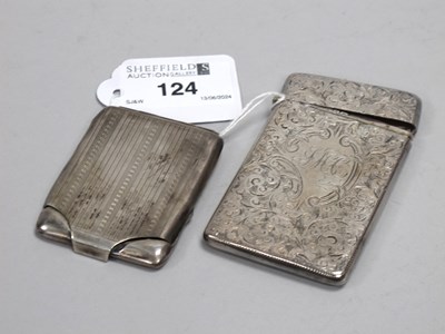 Lot 124 - A Hallmarked Silver Card Case, Birmingham 1899,...