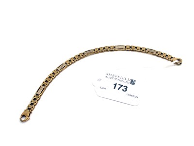 Lot 173 - A Modern 9ct Gold Fancy Link Bracelet, 19.5cm...