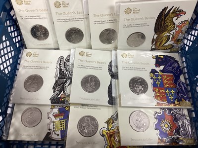 Lot 409 - Ten Royal Mint Bunc Queens's Beasts £5 Coin...