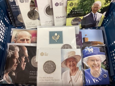 Lot 423 - Eleven Royal Mint UK Bunc £5 Coin Packs, all...