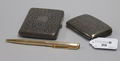 Lot 25 - A Russian Cigarette Case, stamped makers mark...