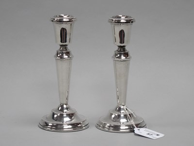 Lot 57 - A Pair of Hallmarked Silver Candlesticks, B&Co,...