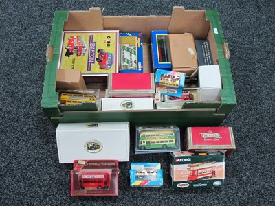 Lot 833 - A Quantity of Diecast Model Buses and Trams by...
