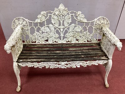 Lot 1489 - A XIX Century White Painted Cast iron...