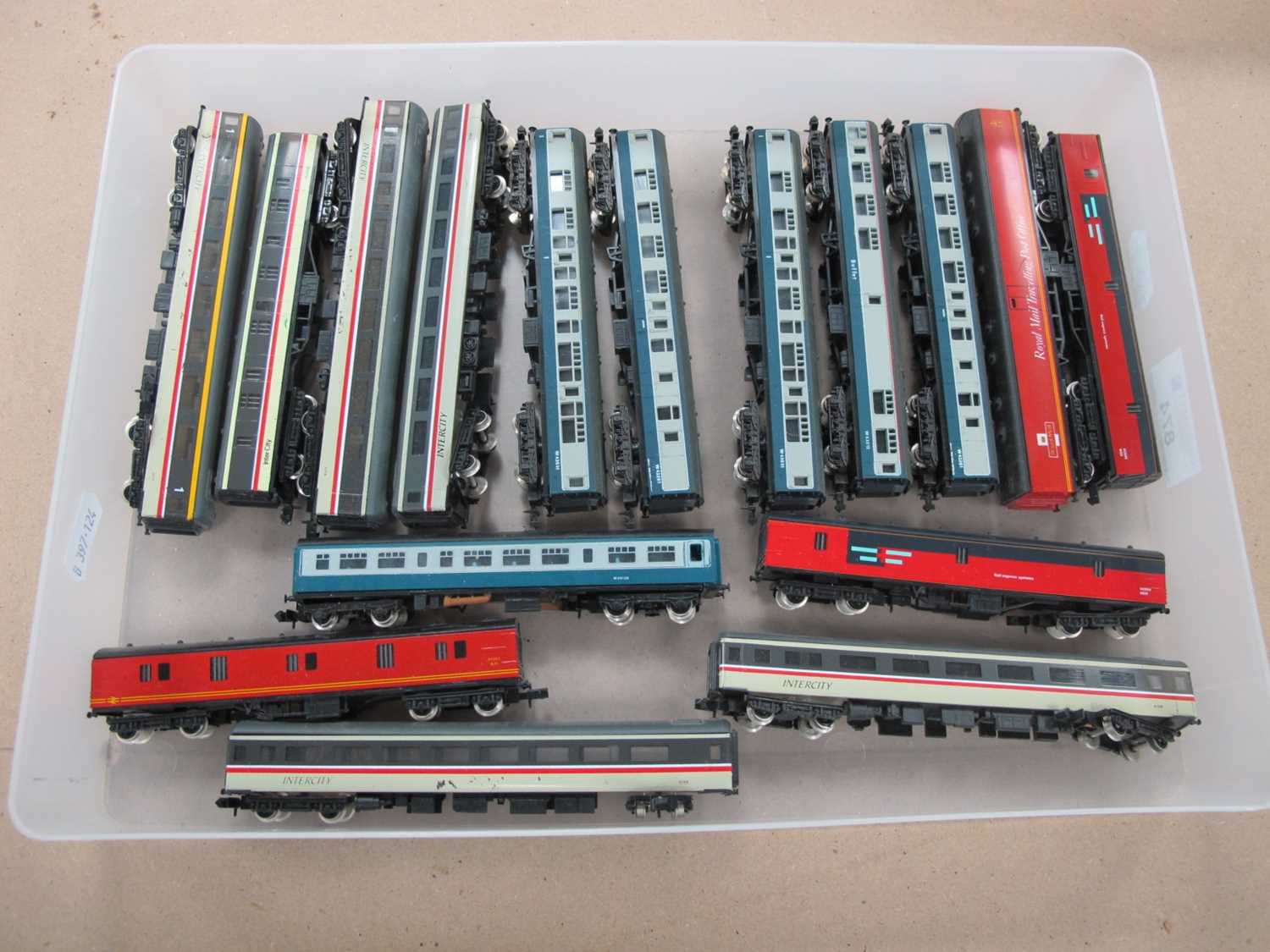 Lot 874 - Sixteen N Gauge Outline British Coaches by...