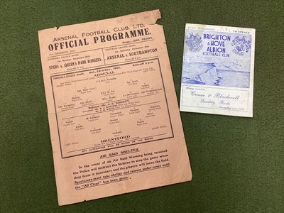 Lot 886 - 1944-5 Arsenal Programmes v. Brentford dated...