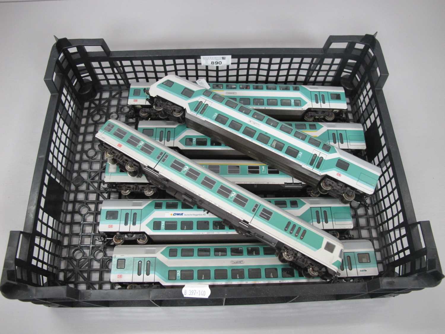 Lot 890 - Seven HO Gauge Outline German Coaches by...