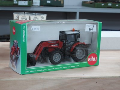 Lot 904 - Siku 1:32nd Scale #3653 Tractor with Front...