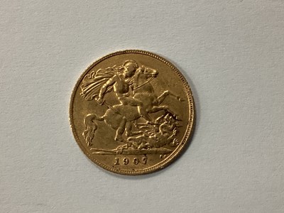 Lot 548 - 1907 Edward VII Gold Half Sovereign.