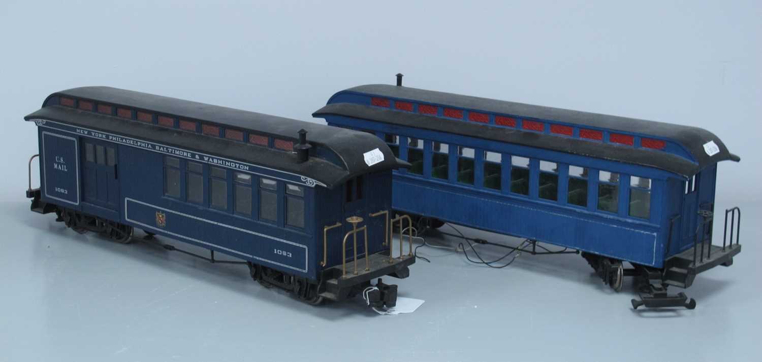 Lot 966 - Two Outline American G Scale Coaches including...