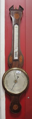 Lot 1031 - A XIX Century Inlaid Mahogany Two Dial...