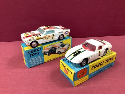 Lot 672 - Original Corgi 324 Marcos 1800 GT, white and...