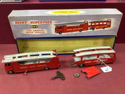 Lot 687 - Dinky Toys No. 983 Car Carrier and Trailer,...