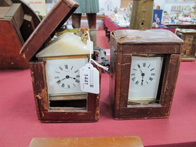 Lot 1441 - Early XX Century French Carriage Clock, with a...