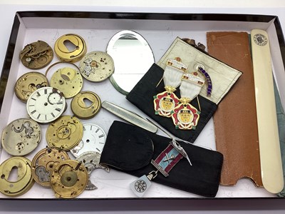 Lot 200 - Pocket Watch Dials / Movements, (spares /...