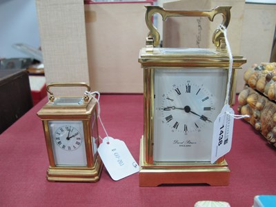 Lot 1438 - XX Carriage Clock "David Peterson, England",...