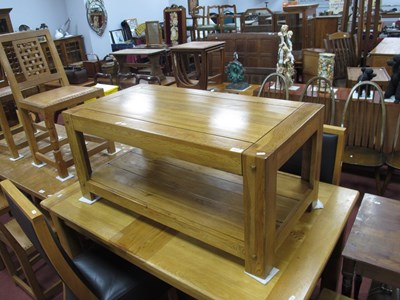 Lot 1612 - Oak Rectangular Shaped Coffee Table, with...