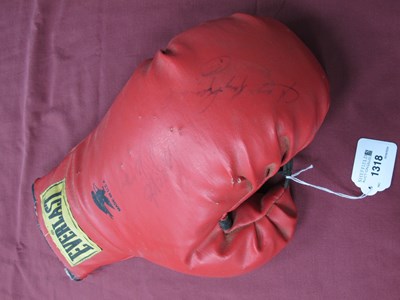 Lot 1318 - Sugar Ray Leonard and Roberto Duran Autographs,...