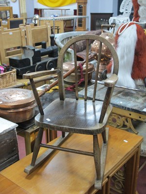 Lot 1577 - Childs Hoop Back Rocking Chair, with spindle...