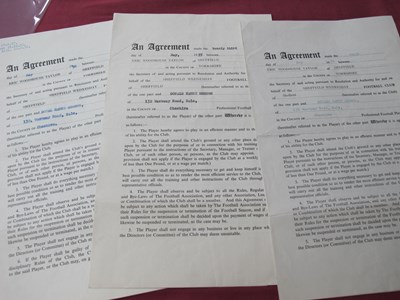 Lot 1314 - Don Megson Football Contracts, 1954, 55 and 56...