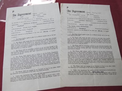 Lot 1315 - Don Megson Football Contracts, 1961 and 63 for...