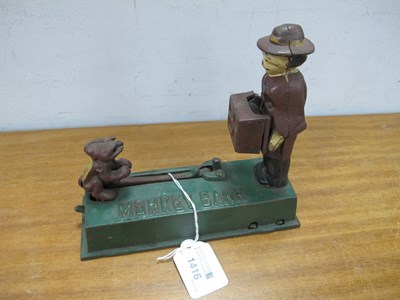 Lot 1416 - Reproduction Cast Iron 'Monkey' Money Bank.