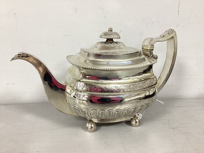 Lot 145 - A Georgian Provincial Hallmarked Silver Tea...