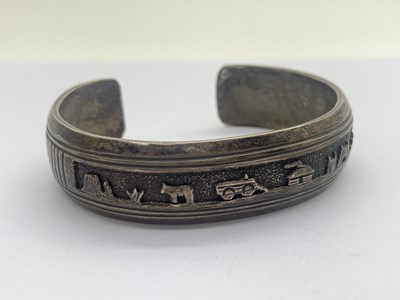 Lot 303 - Thomas Singer; A Navajo Cuff Bangle, stamped...