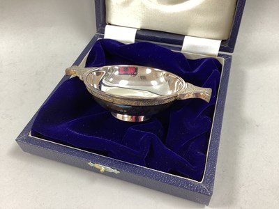 Lot 154 - A Hallmarked Silver Quaich, PT, Sheffield 1992,...