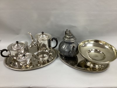 Lot 85 - Viners Alpha Plate Four Piece Tea Set, each of...