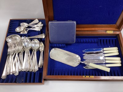 Lot 113 - A Pary Canteen of Art Deco Style EPNS Cutlery,...