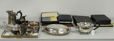 Lot 2 - Assorted Plated Ware, including two plated tea...