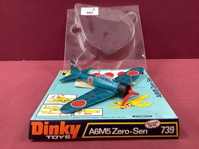 Lot 683 - Dinky Toys No 739 AM6M5 Zero-Sen, overall very...