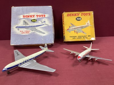 Lot 682 - Dinky No 708 Vickers Viscount 800-BEA and No...