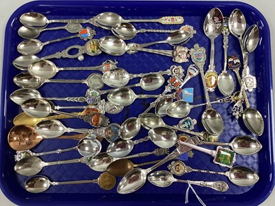 Lot 29 - A Collection of Assorted Souvenir Teaspoons,...