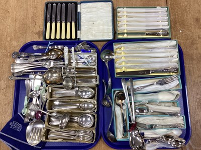 Lot 48 - Assorted Plated Cutlery, including boxed and...